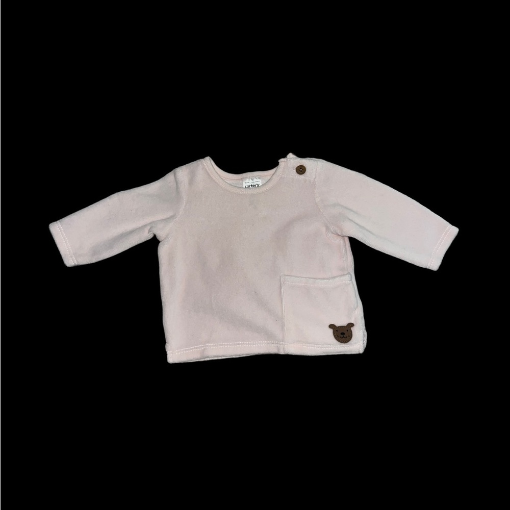 3/$15. Carter’s babygirl pink bear fleece